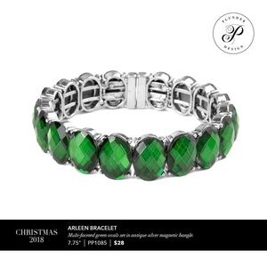 Plunder Arleen Bracelet - Green and Silver